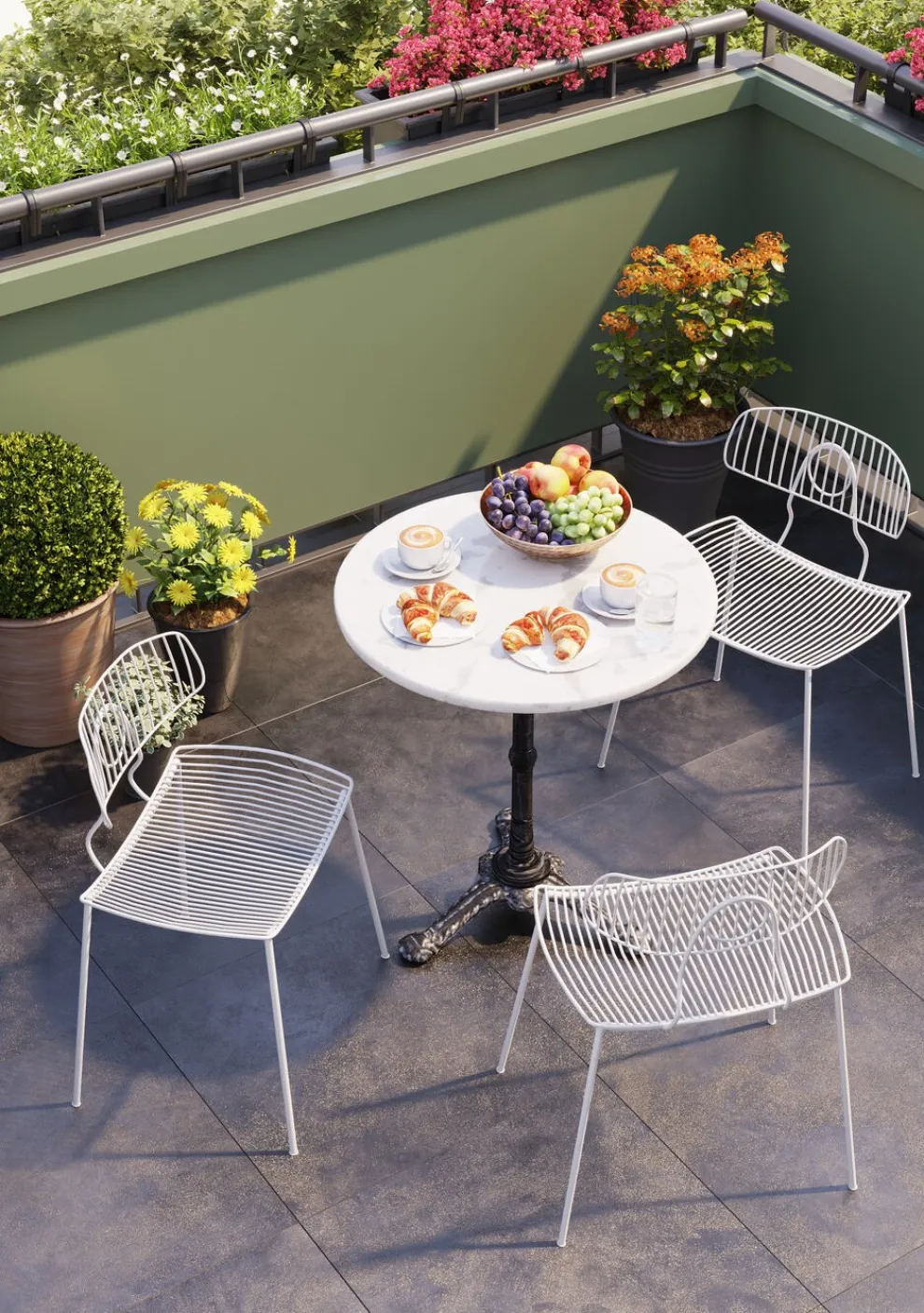 Bistro Tafel Kaffeehaus Rond Wit Ø60