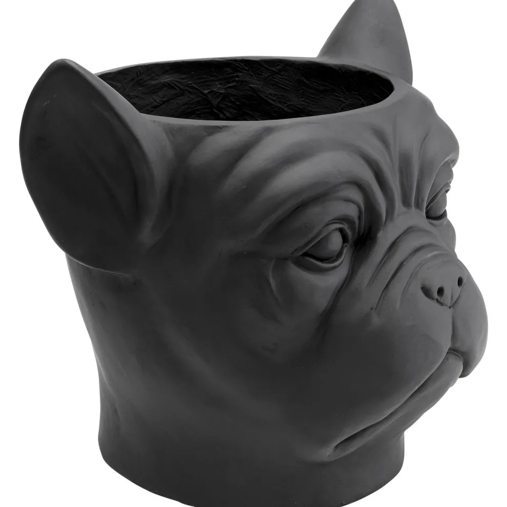 Bloempot Bulldog Zwart