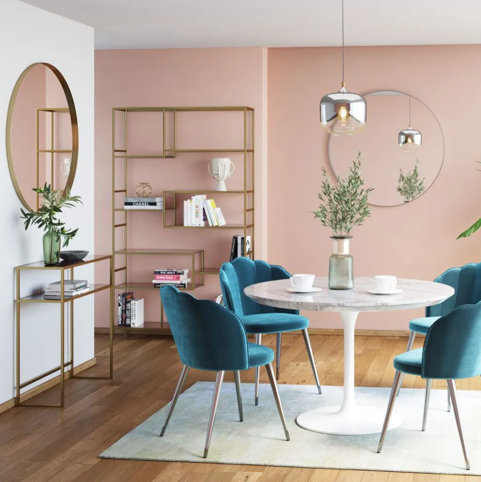 Boekenkast Loft Goud 195x115cm