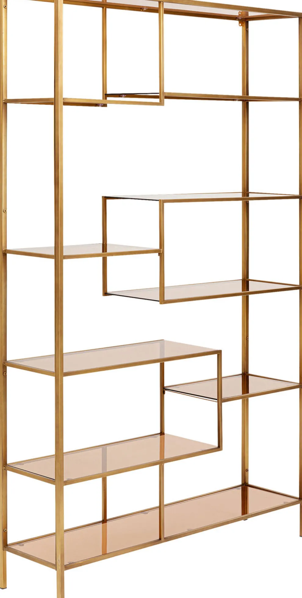 Boekenkast Loft Goud 195x115cm