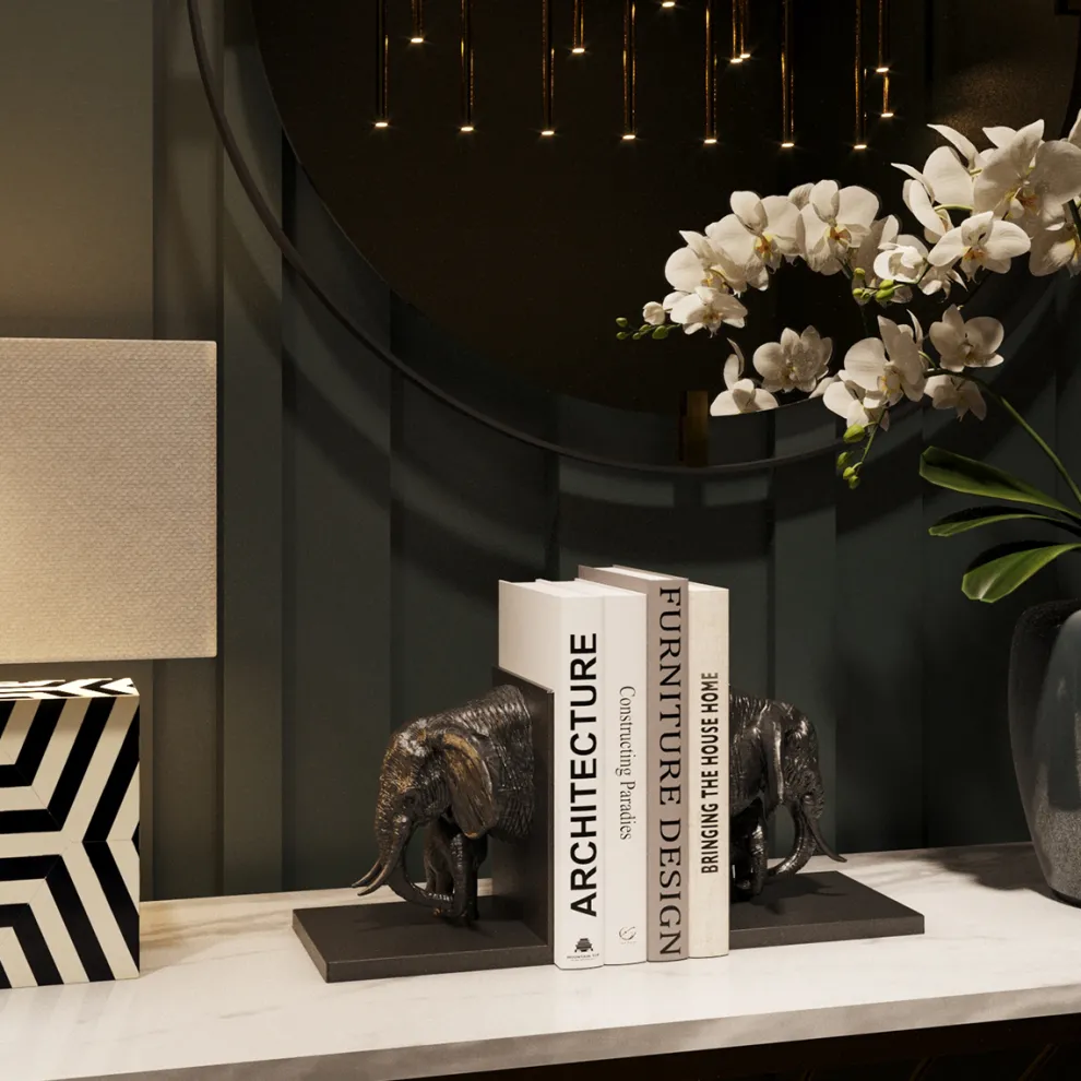 Boekensteun Elephant Family (Set Van 2)