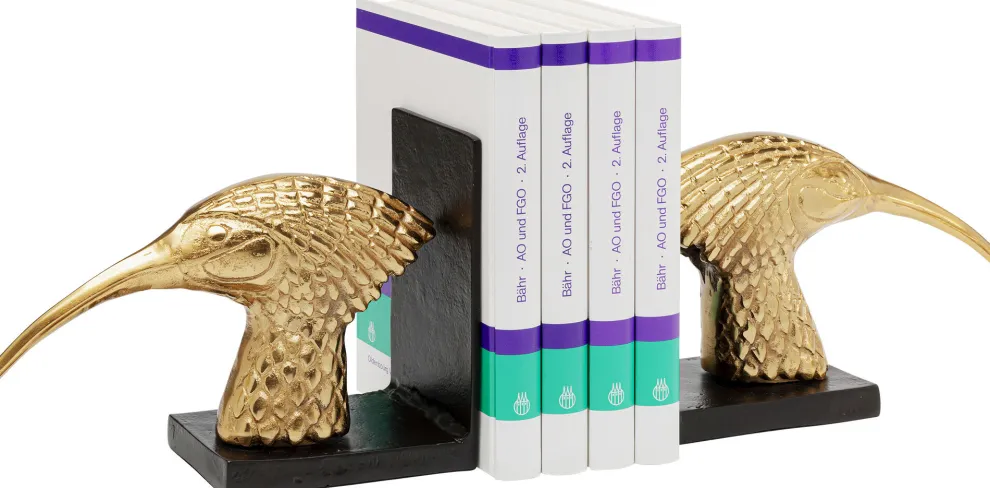 Boekensteun Golden Bird (2/set)