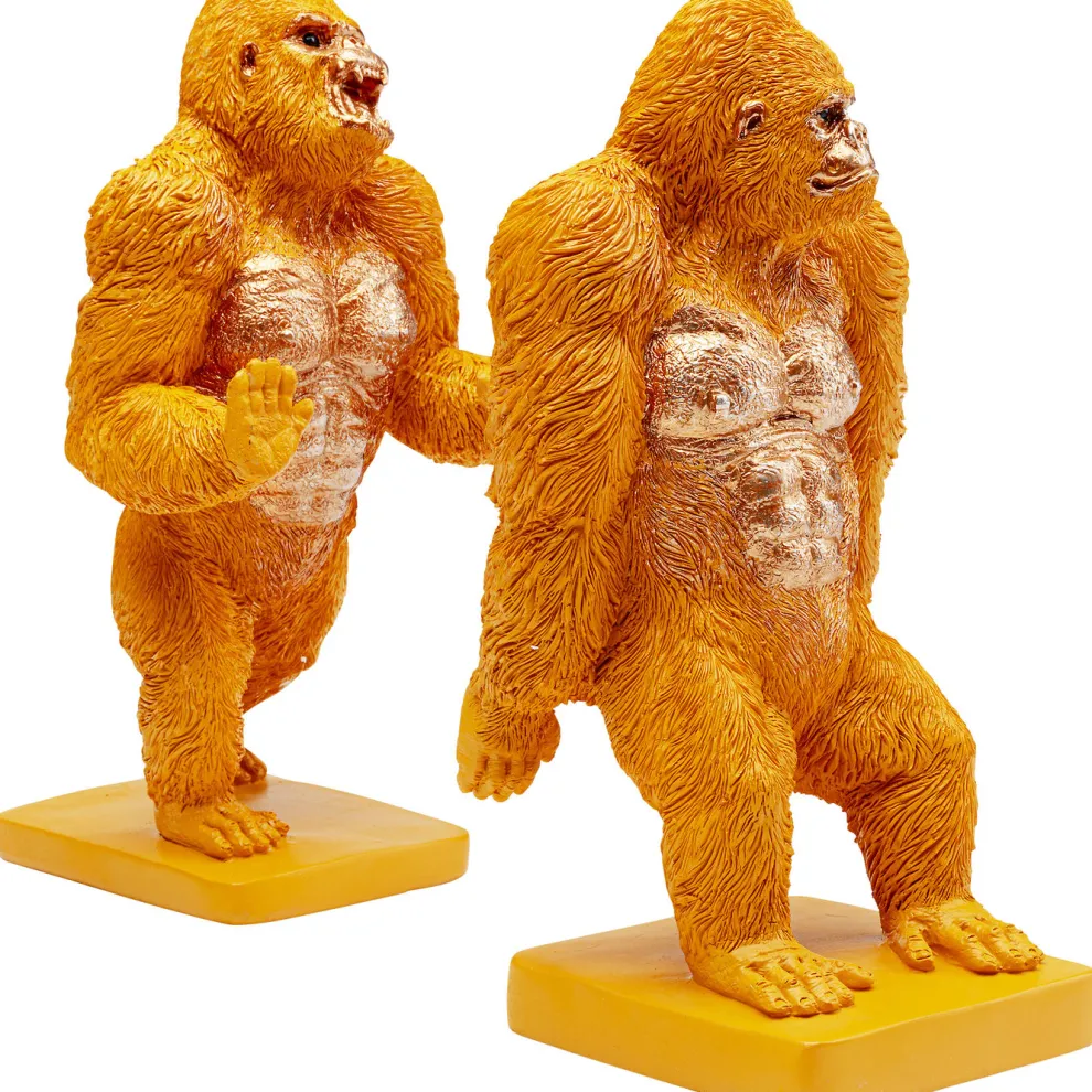 Boekensteun Gorilla Oranje (2-delig)