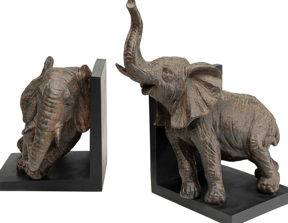 Boekensteun Olifanten 25cm (2-delig)