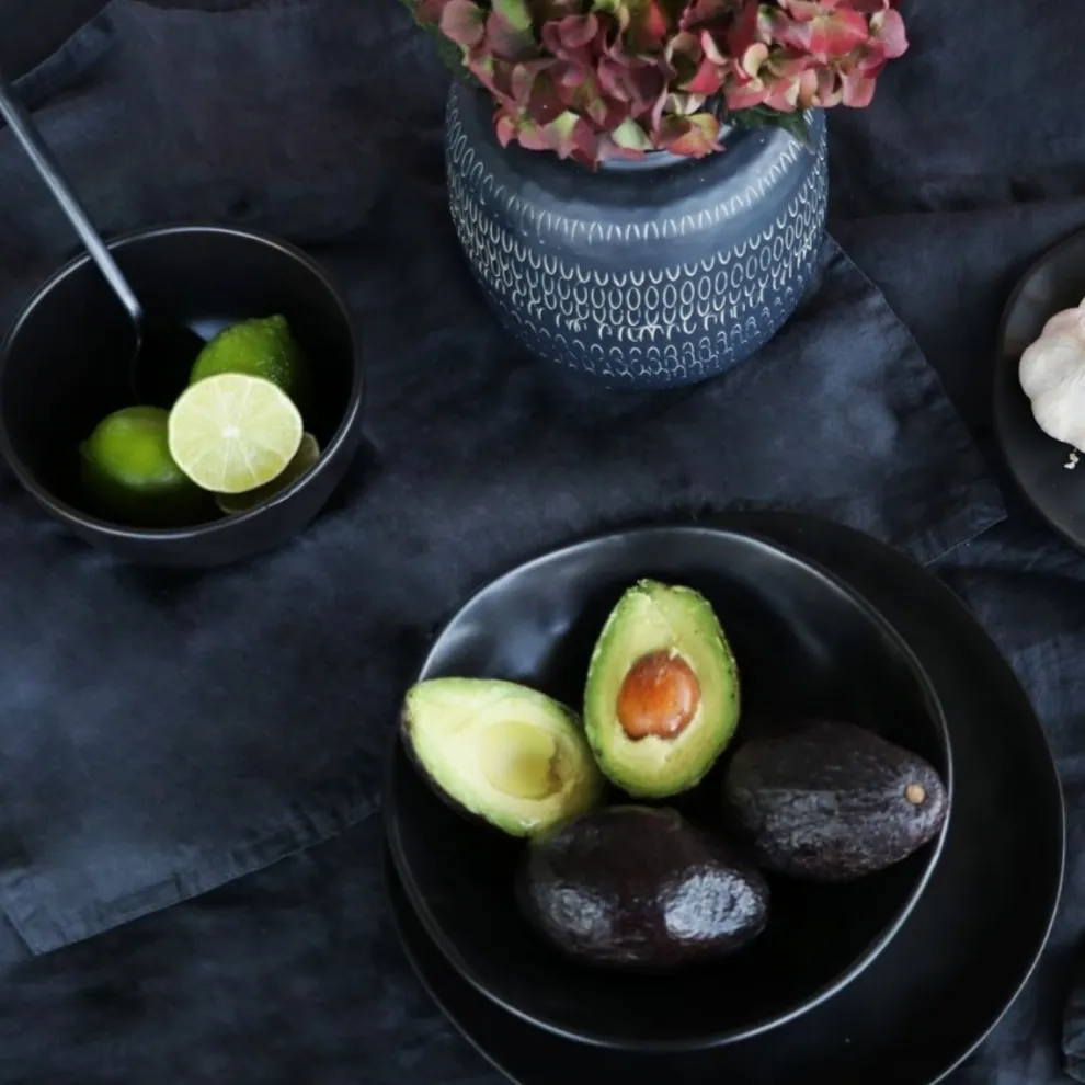 Bord Organic Zwart Ø20cm