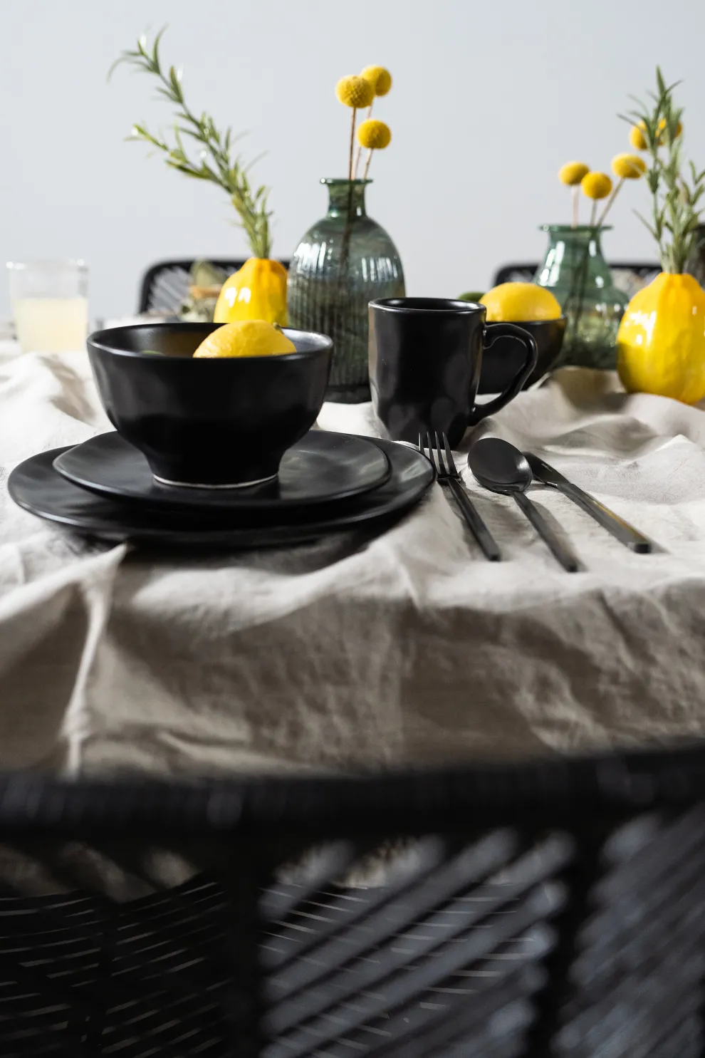 Bord Organic Zwart Ø20cm