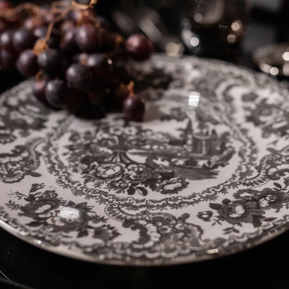 Bord Sakura Grijs Ø27cm