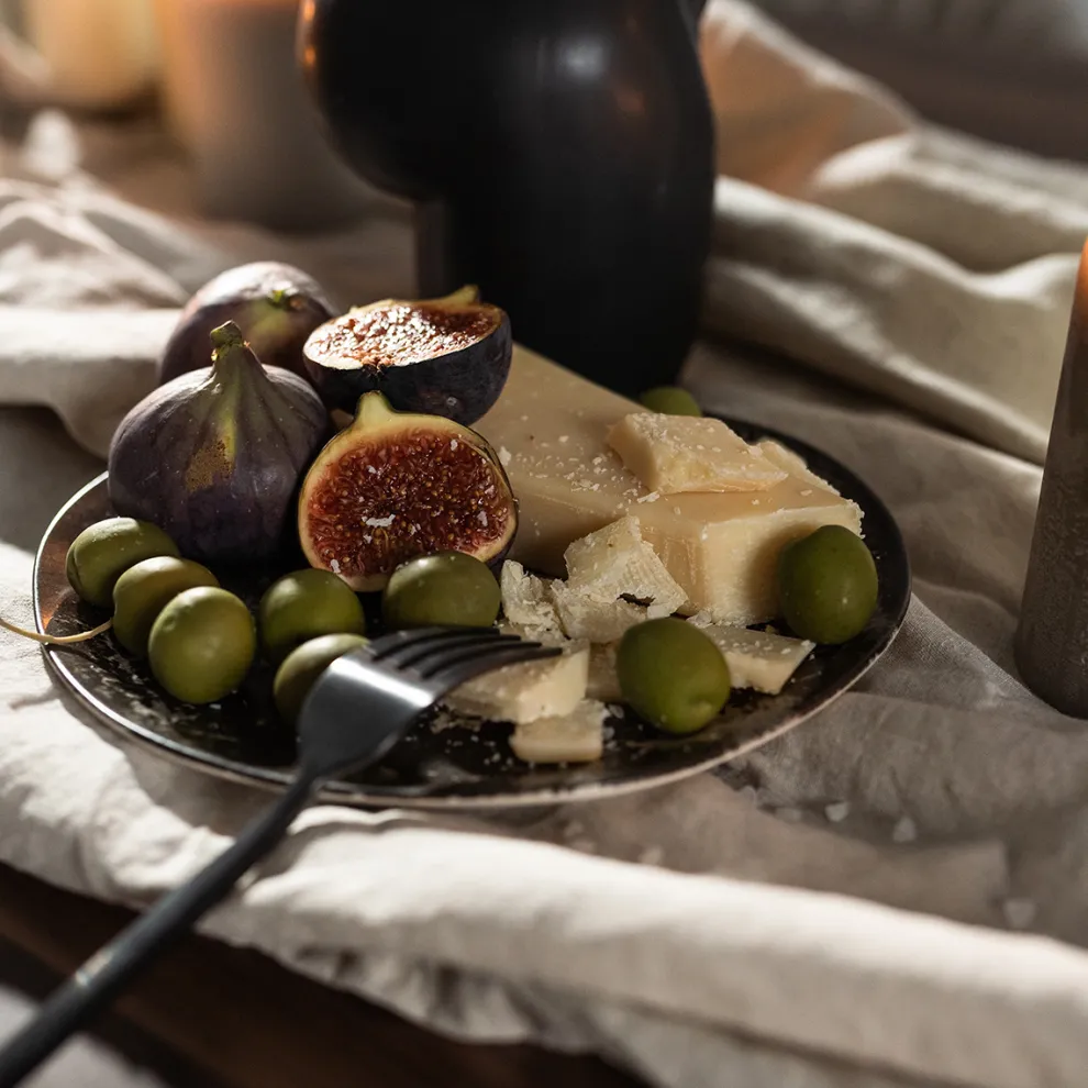 Bord Savannah Brown/Grey Matt Ø20cm