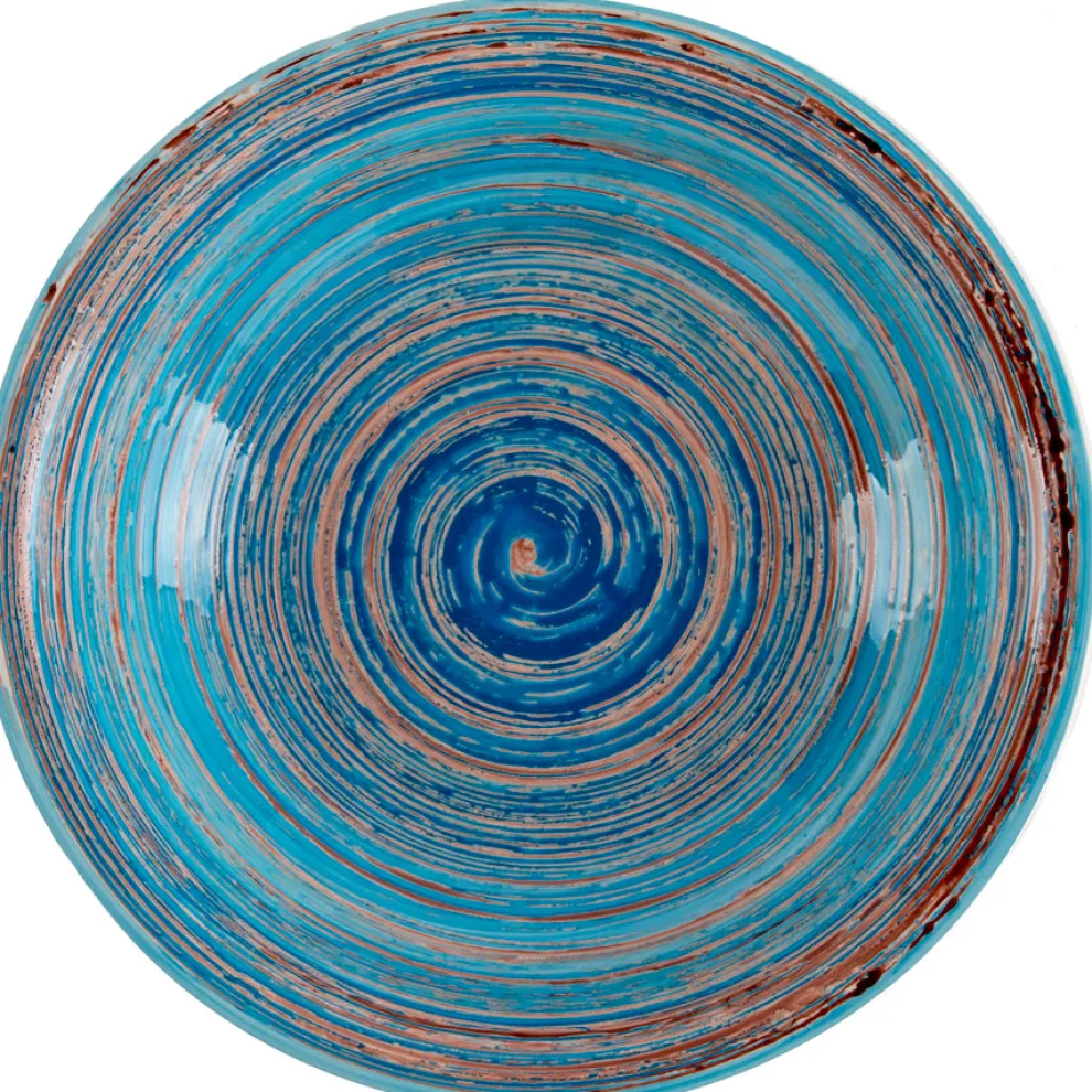 Bord Tief Swirl Blauw Ø21cm