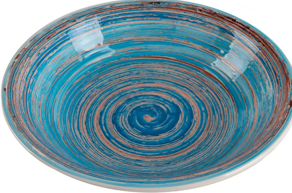 Bord Tief Swirl Blauw Ø21cm