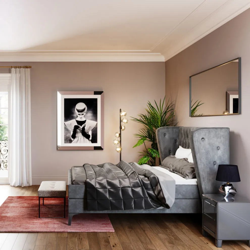 Boxspringbed Benito Moon Grey 160x200cm