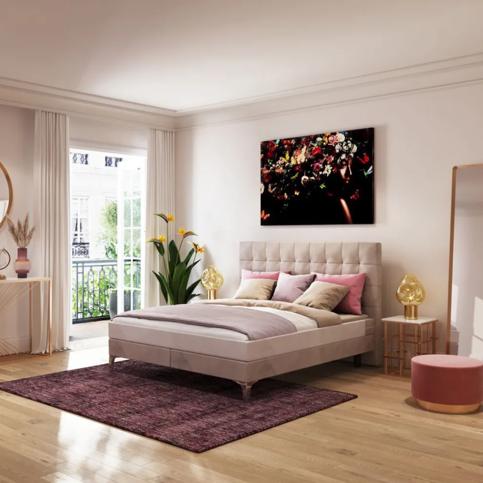 Boxspringbed Benito Star Cream 180x200cm