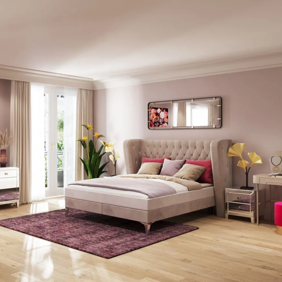 Boxspringbed Benito Moon Cream 180x200cm