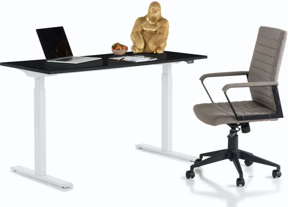 Bureau Office Smart Wit Zwart 140x60cm