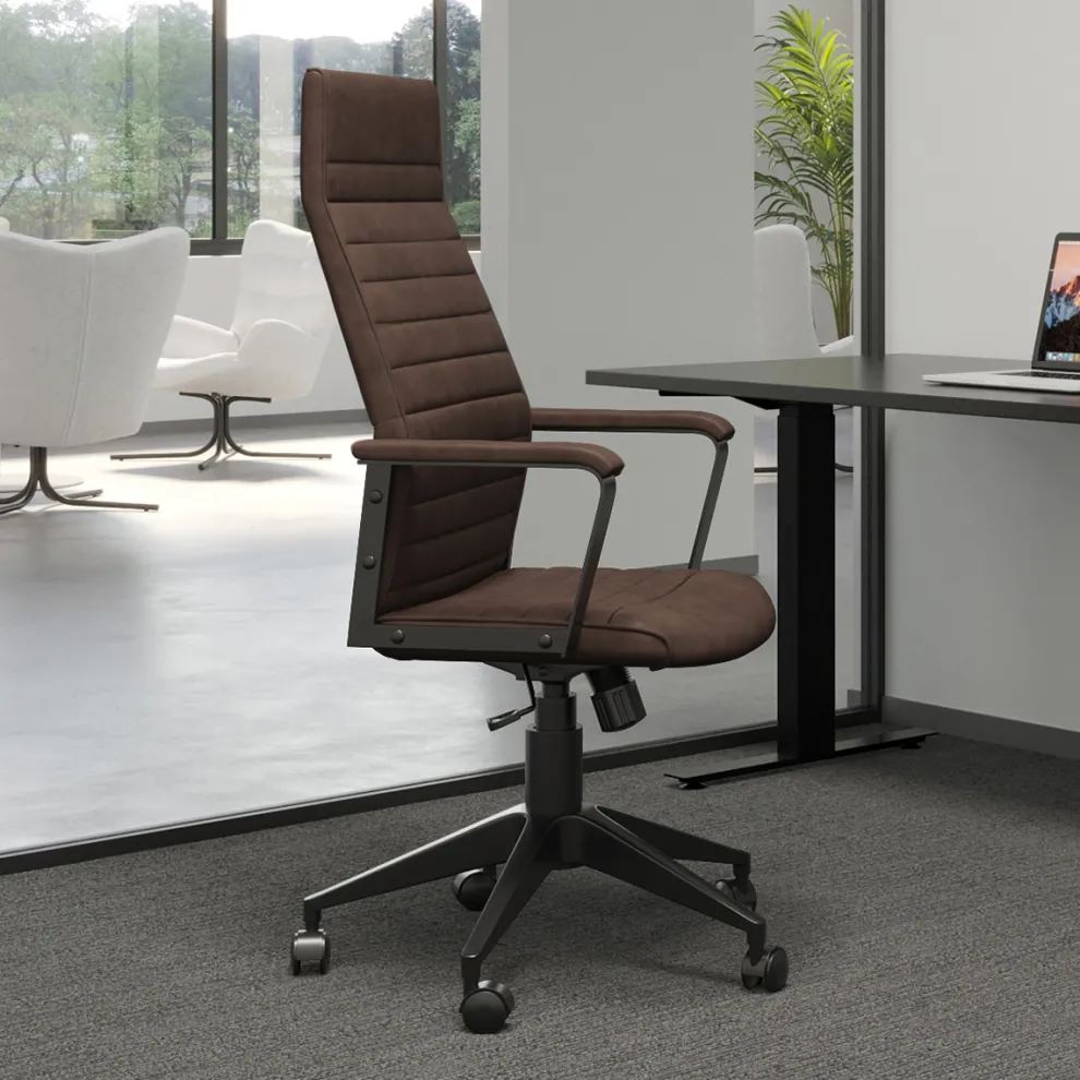 Bureaustoel Labora Hoog Bruin