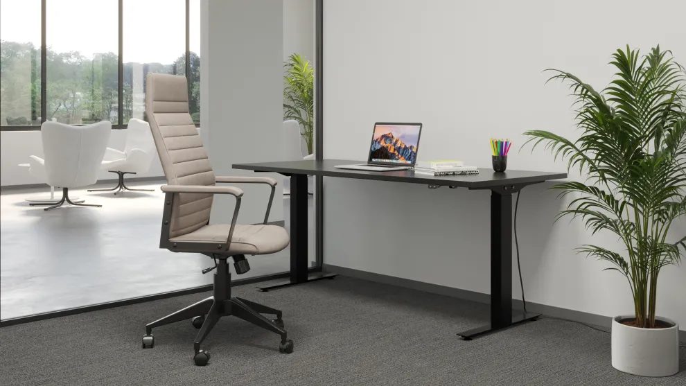 Bureaustoel Labora Hoog Pebble