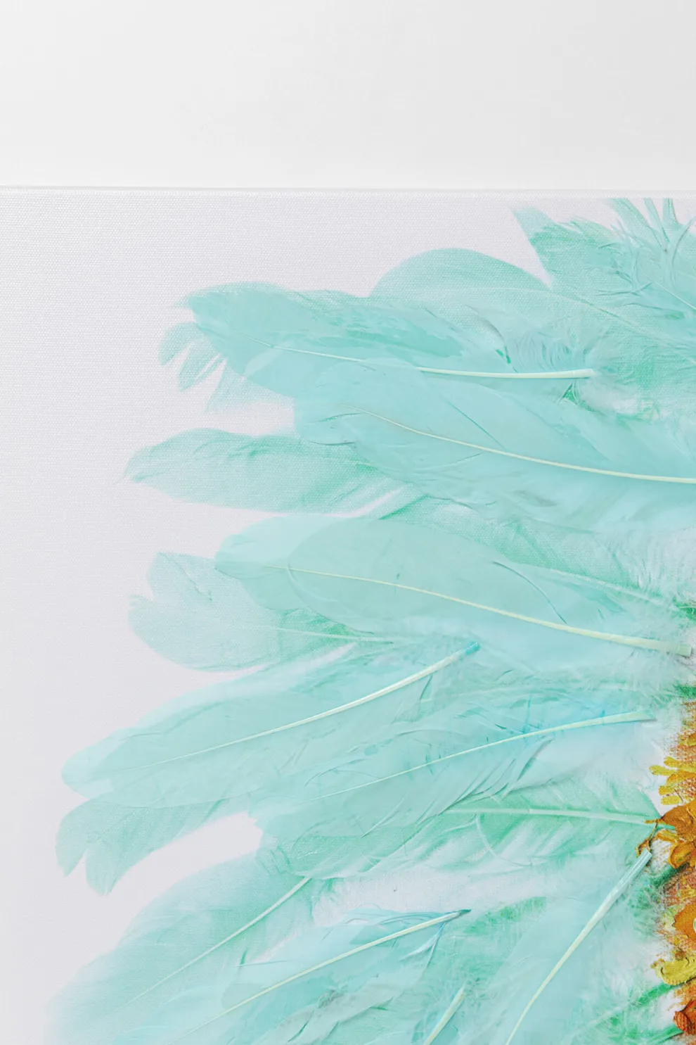 Canvas Headdress Dog 80x80cm