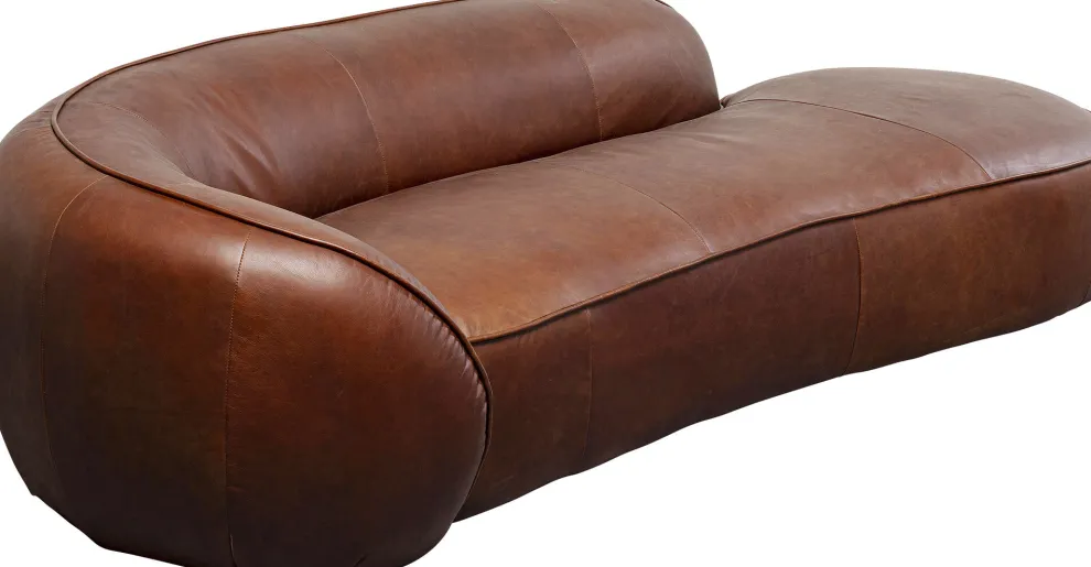 Chaise Longue Wonder Leather Brown 252cm