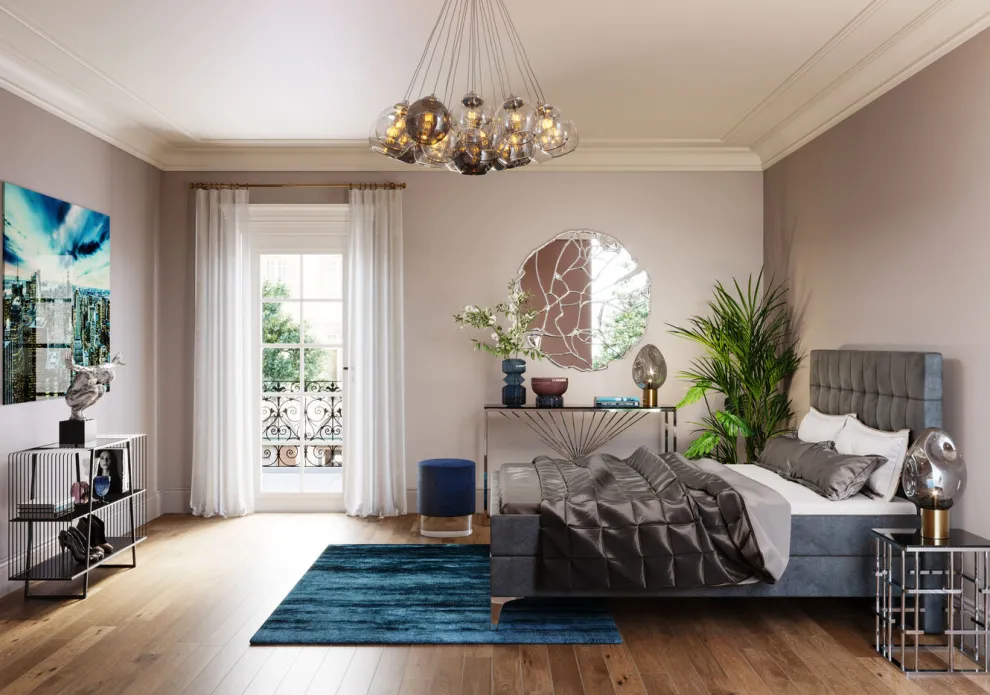 Console Laser Zilver Helder Glas 120x40cm