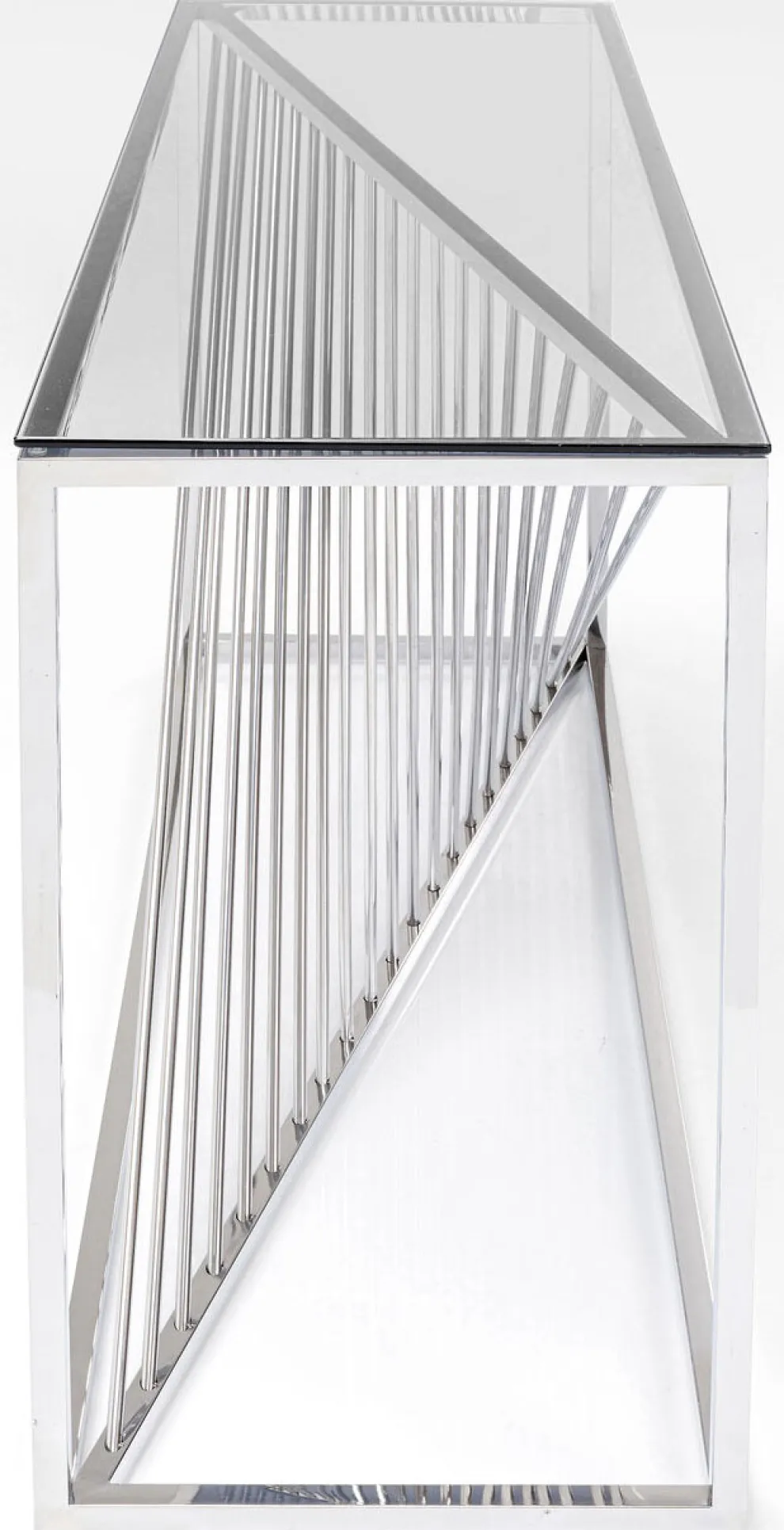 Console Laser Zilver Helder Glas 120x40cm