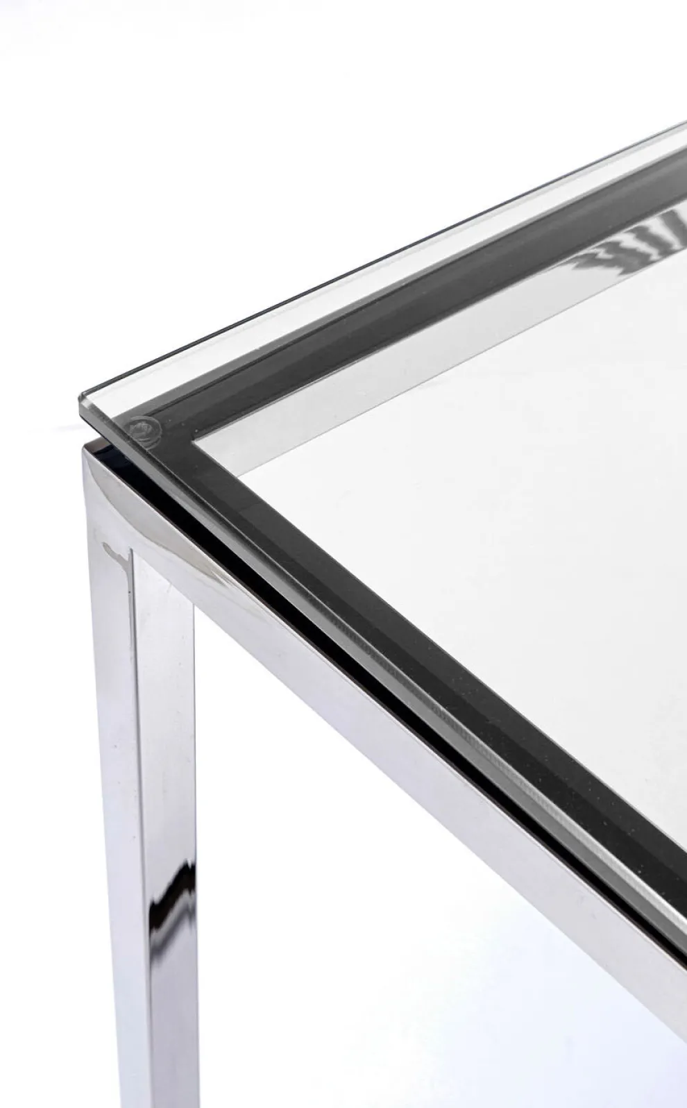 Console Laser Zilver Helder Glas 120x40cm