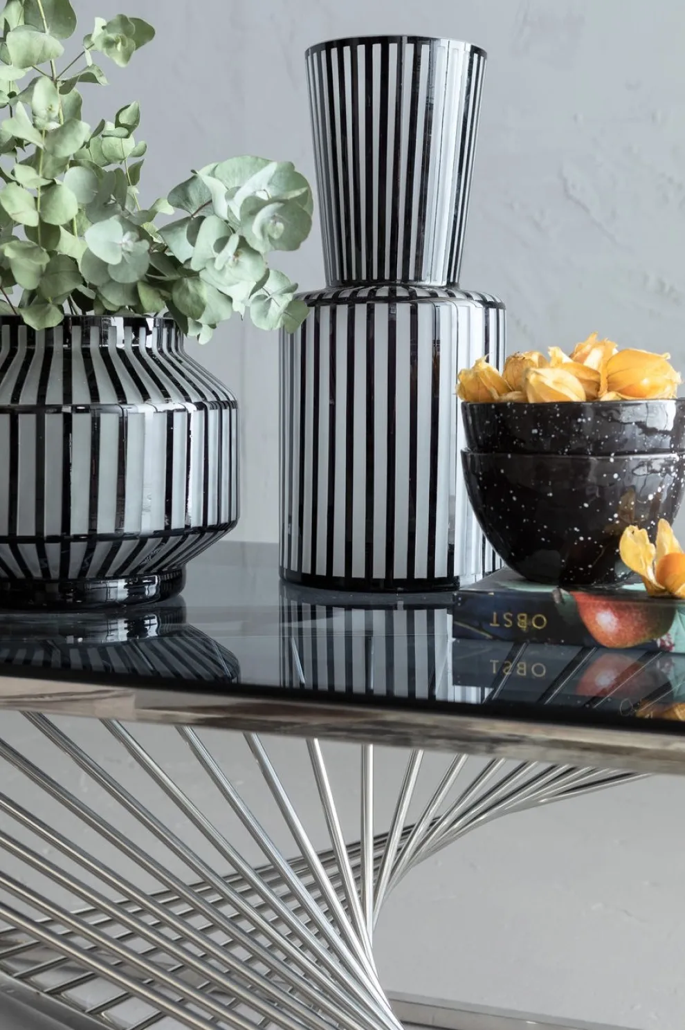 Console Laser Zilver Helder Glas 120x40cm