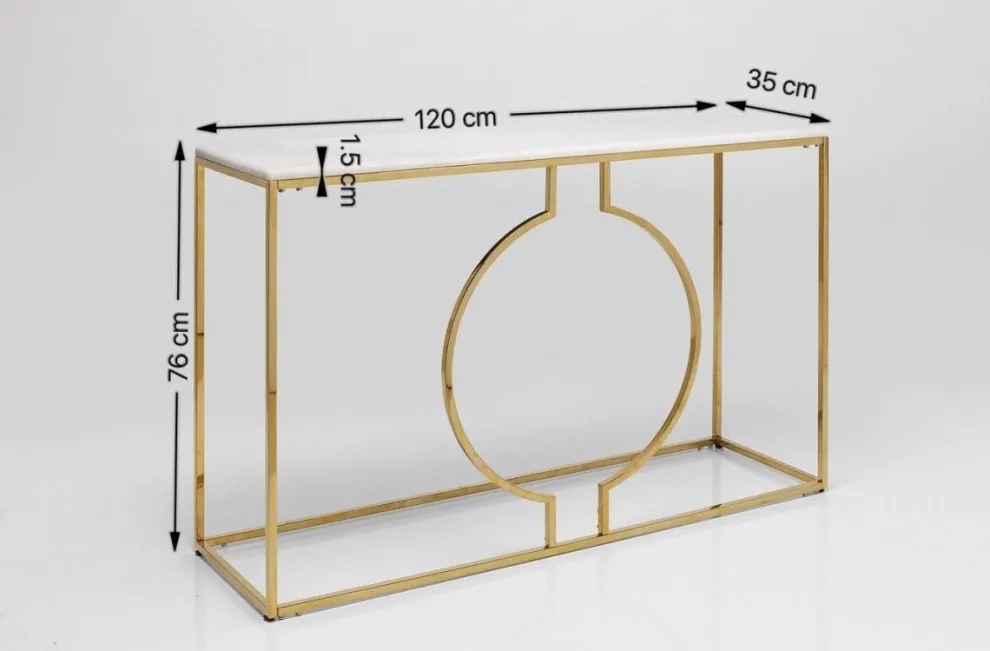 Console Miami Loft Goud 120cm