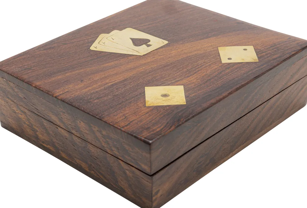 Deco Card Box Gamble Wood (7/part)