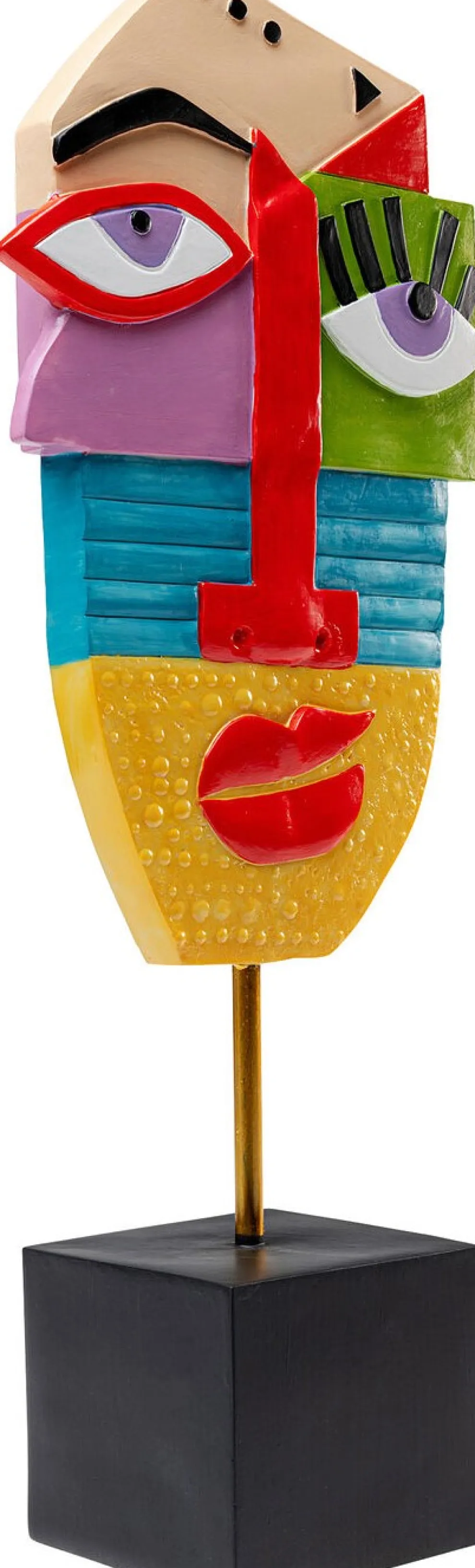 Decofiguur Abstract Face Multicolour 52cm