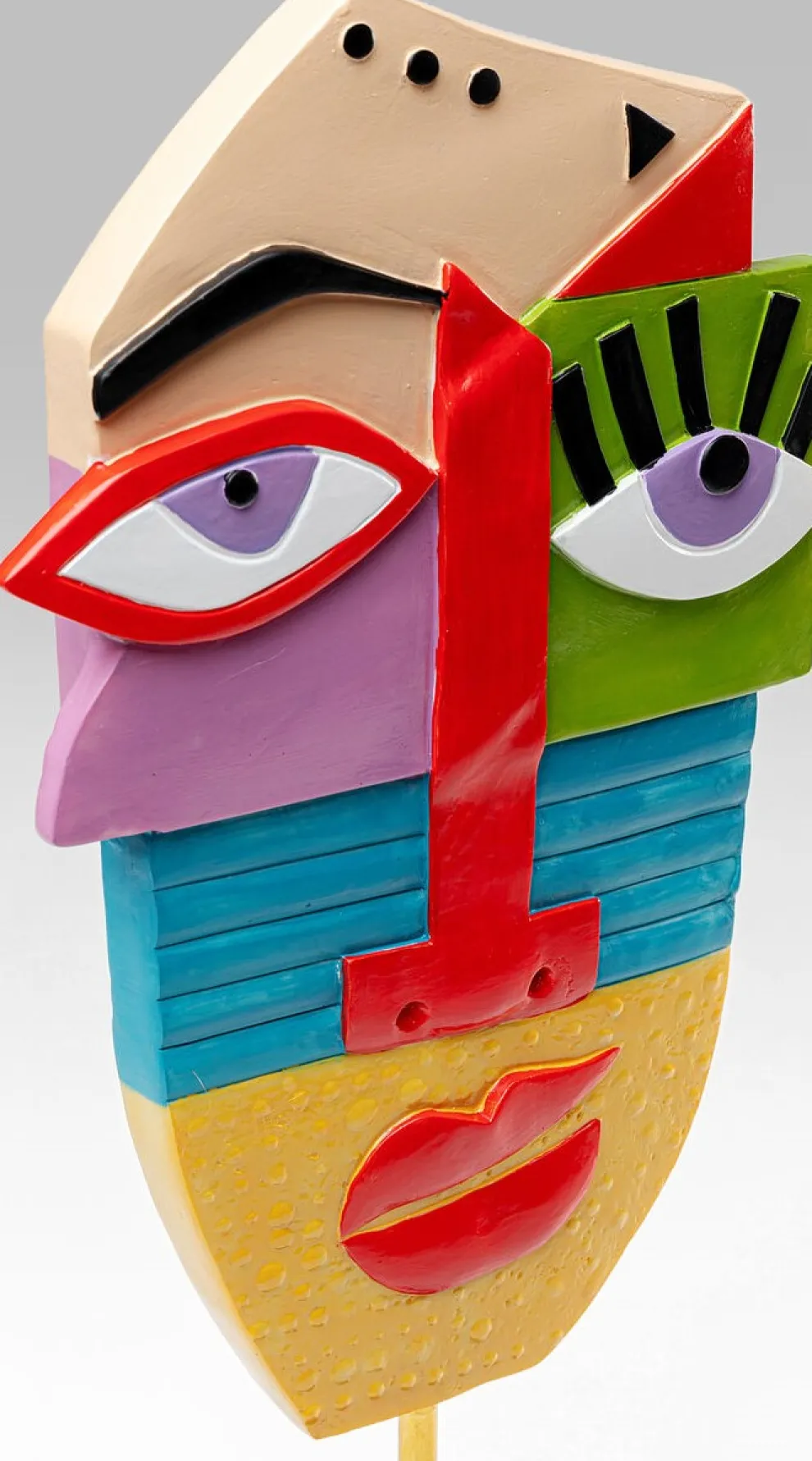 Decofiguur Abstract Face Multicolour 52cm