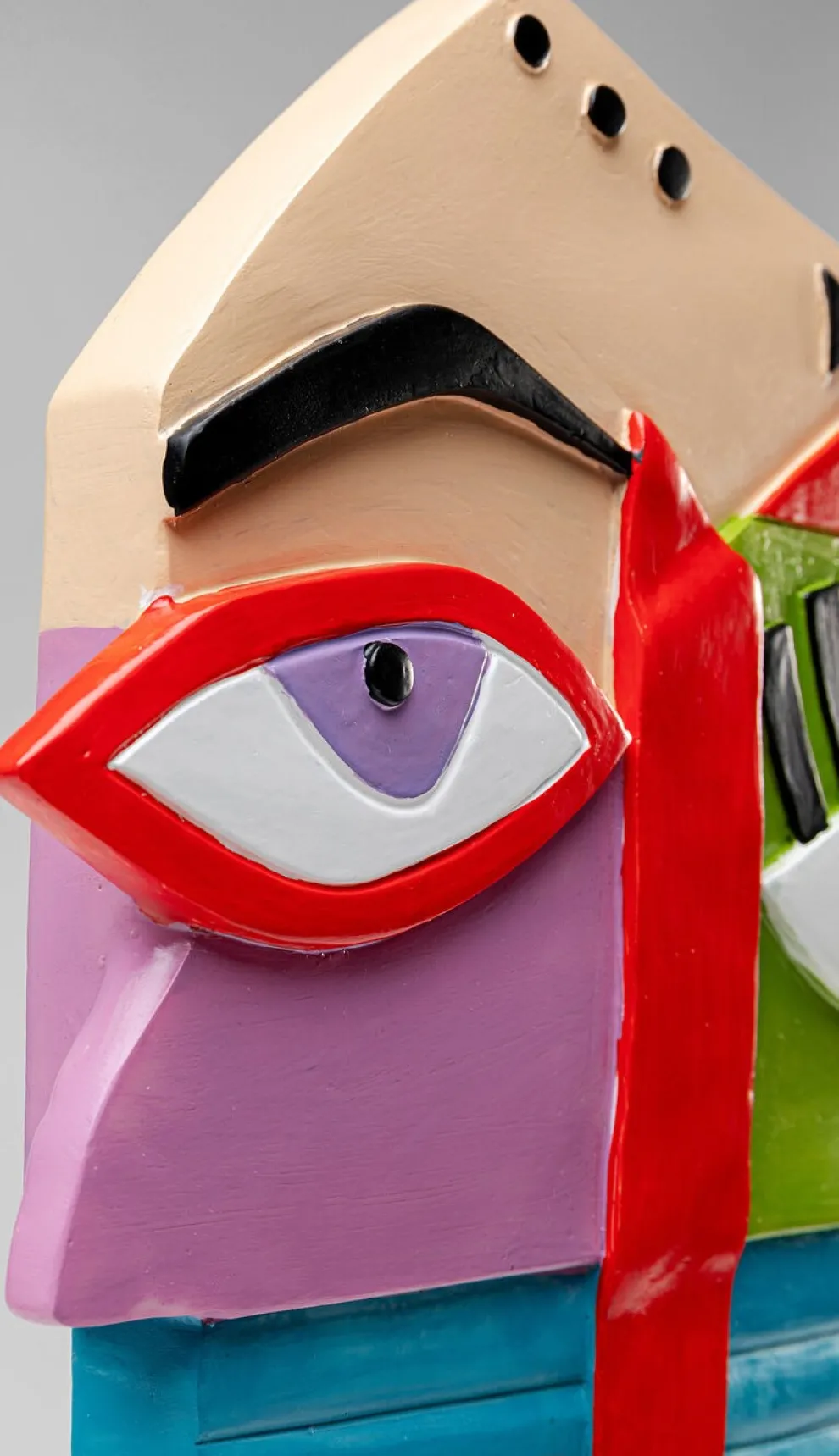 Decofiguur Abstract Face Multicolour 52cm