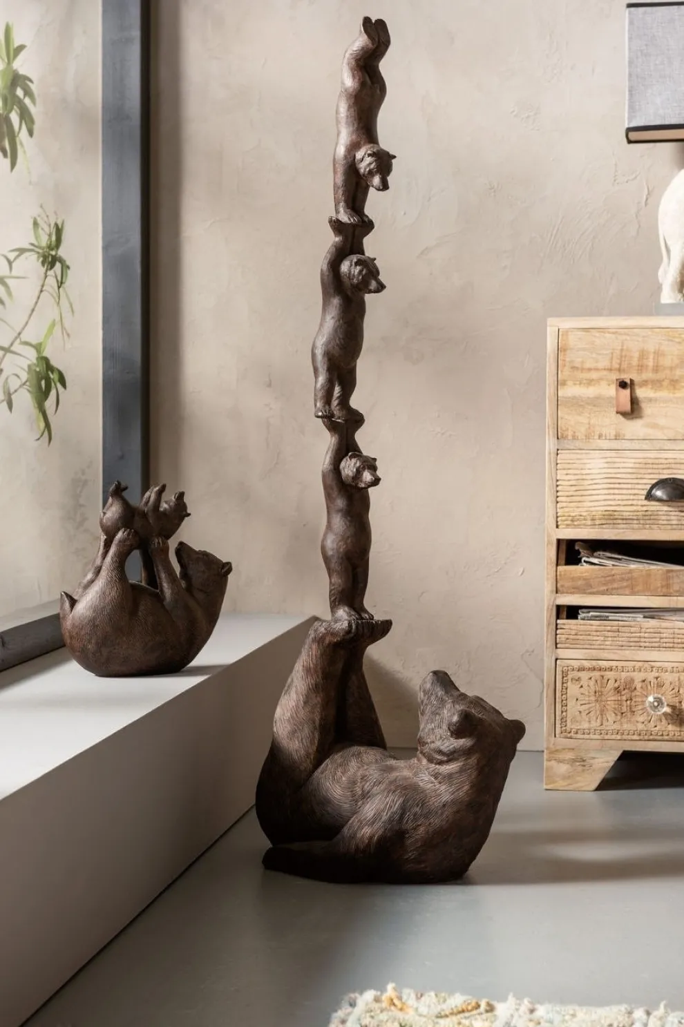 Decofiguur Artistic Bears Balance 121cm