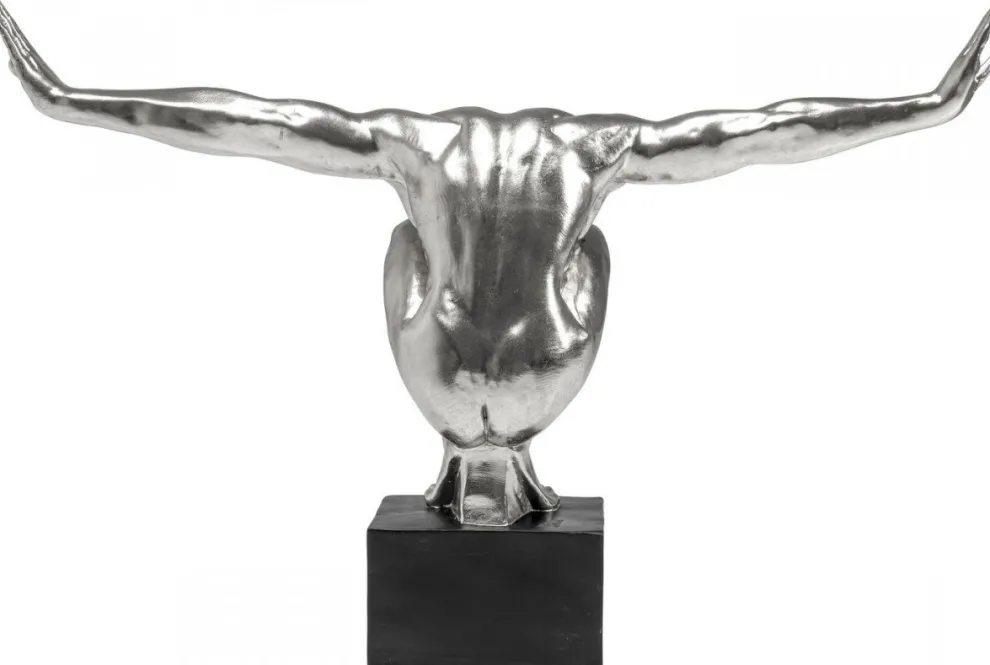 Decofiguur Atleet XL Zilver