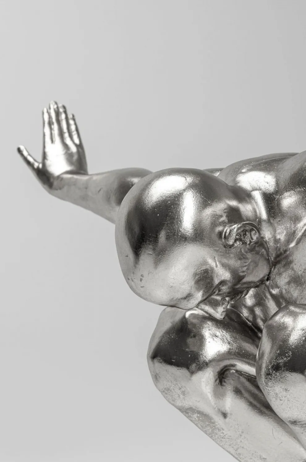 Decofiguur Atleet XL Zilver