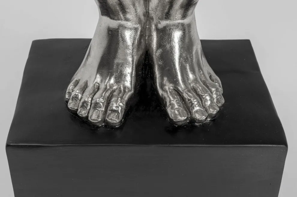 Decofiguur Atleet XL Zilver