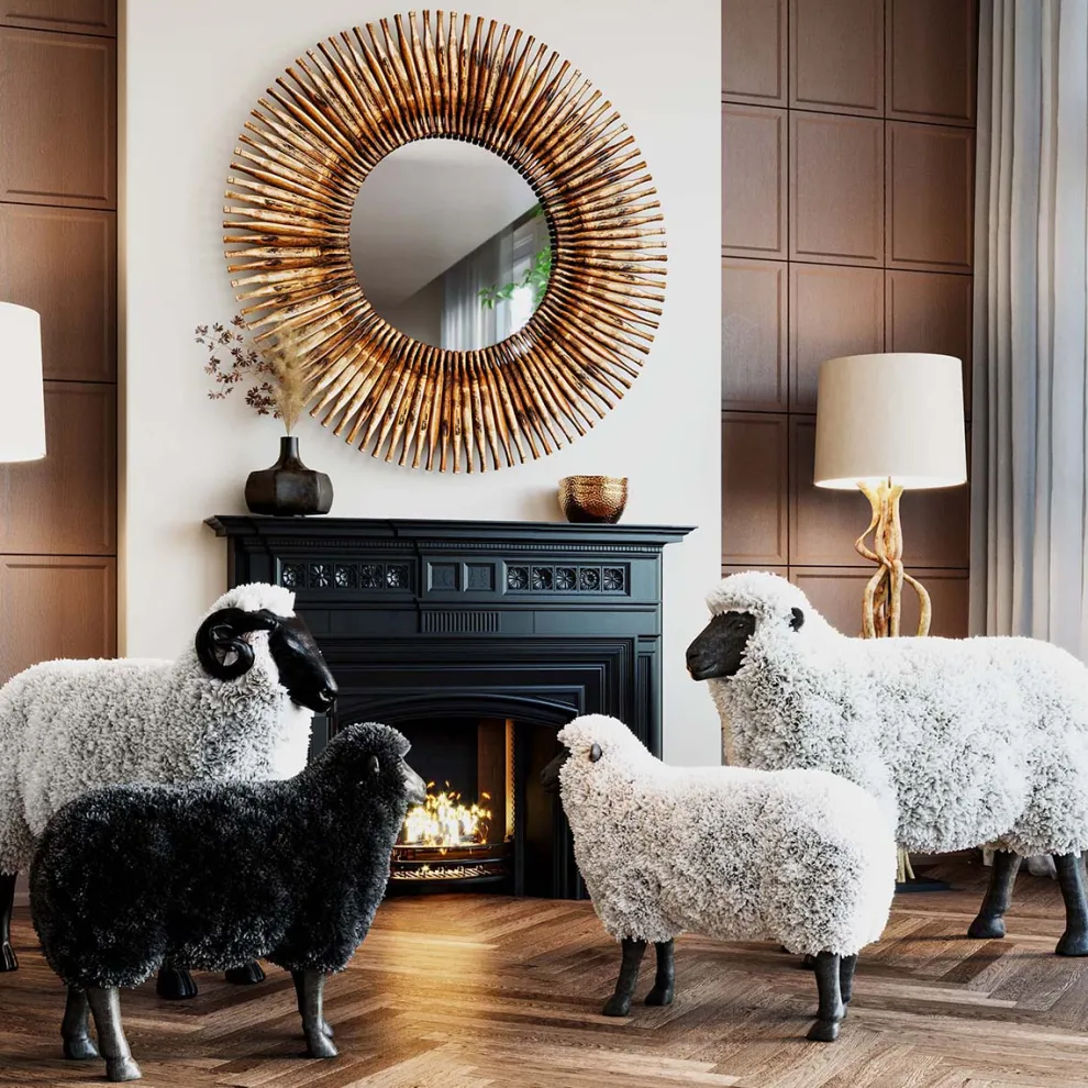 Decofiguur Bathilde White 48cm