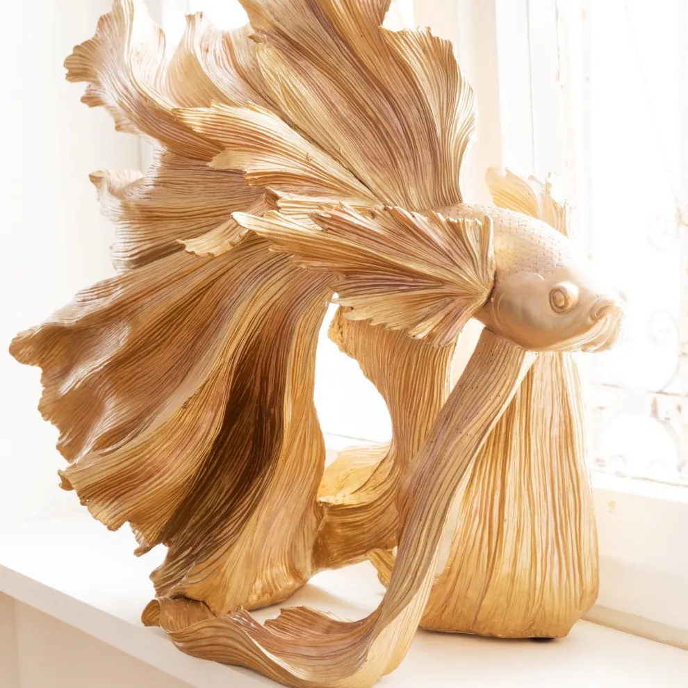 Decofiguur Betta Fish Goud