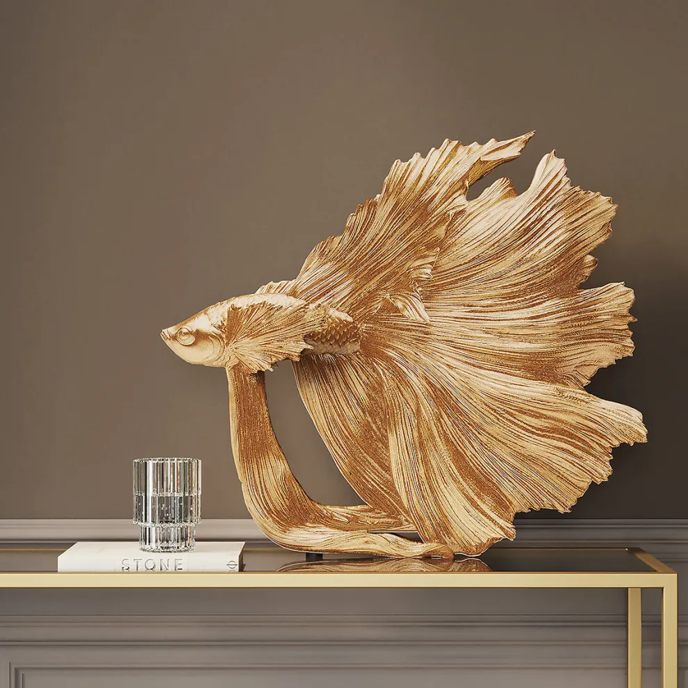 Decofiguur Betta Fish Goud Klein