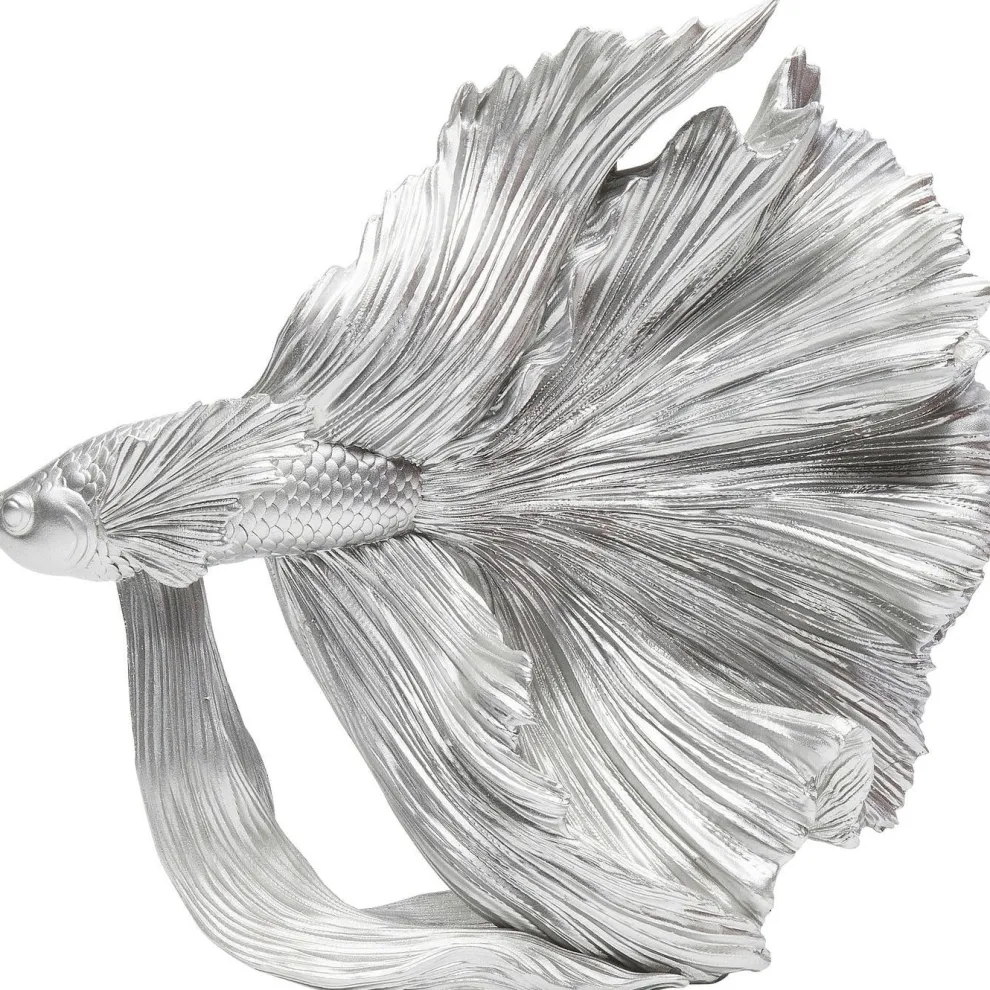 Decofiguur Betta Fish Zilver Klein