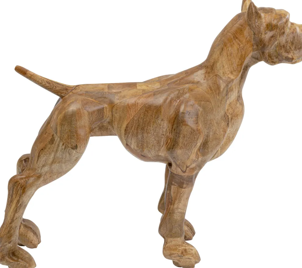 Decofiguur Bulldog Wood 70x78cm