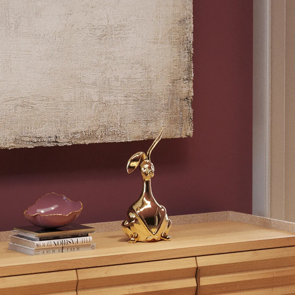 Decofiguur Bunny Gold 37cm