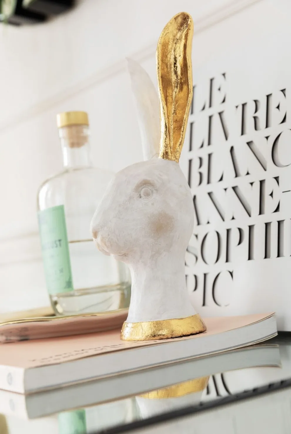 Decofiguur Bunny Goud 30cm