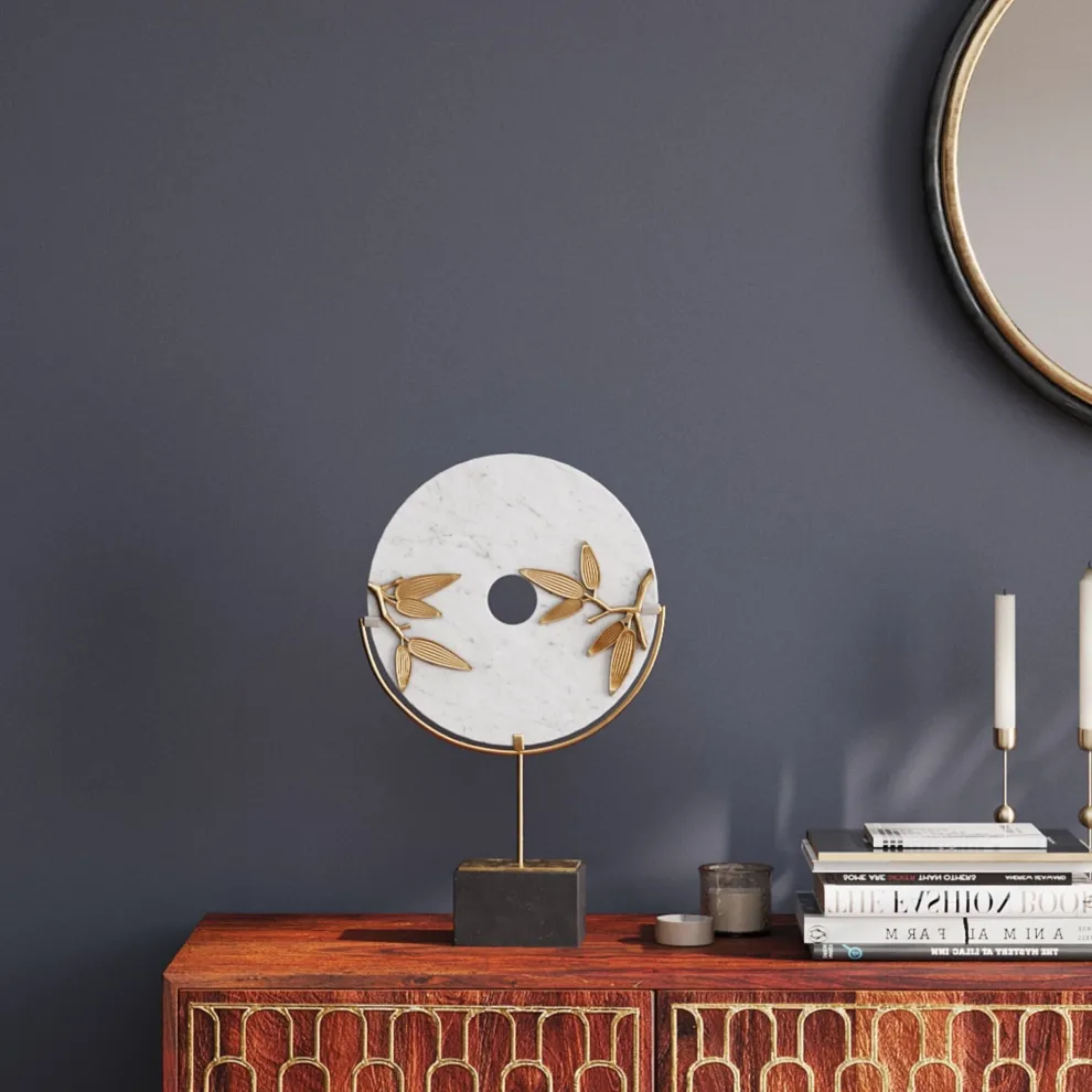 Decofiguur Circle Bamboo 51cm