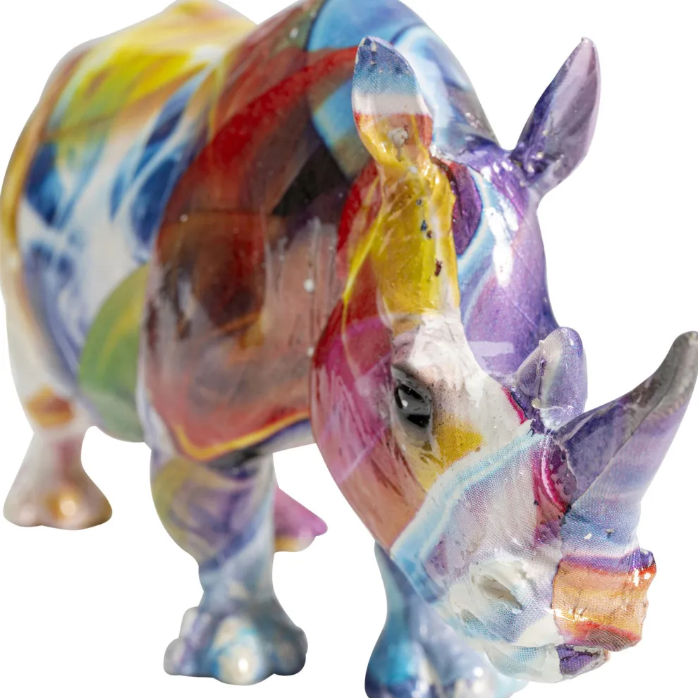 Decofiguur Colored Rhino