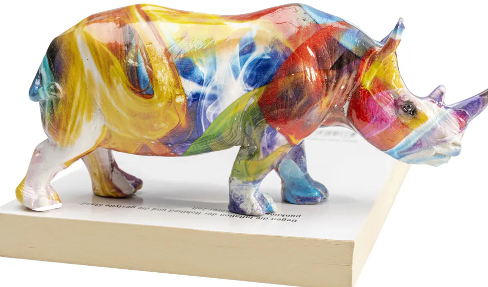 Decofiguur Colored Rhino