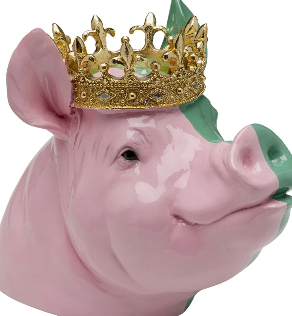 Decofiguur Crowned Pig 28cm