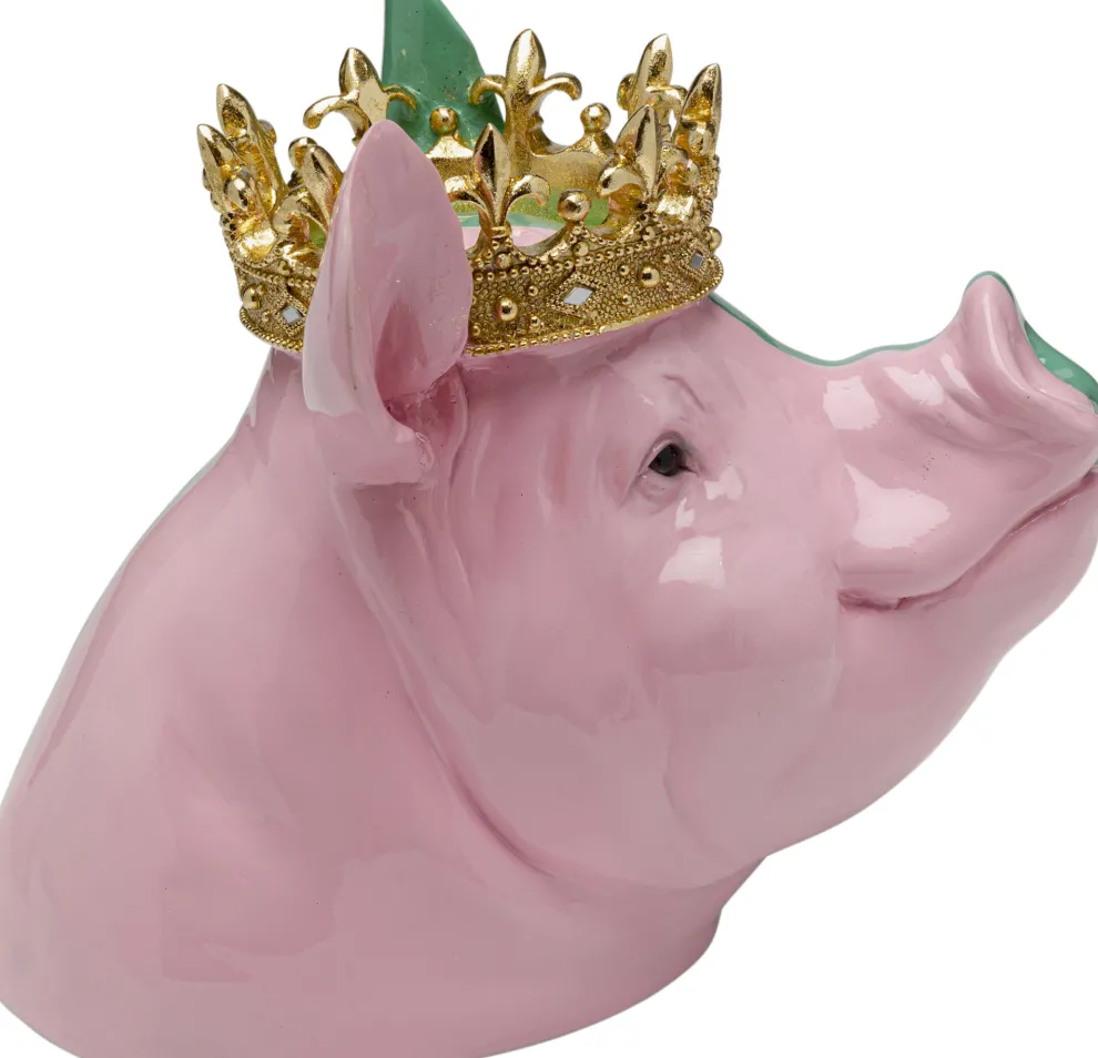 Decofiguur Crowned Pig 28cm