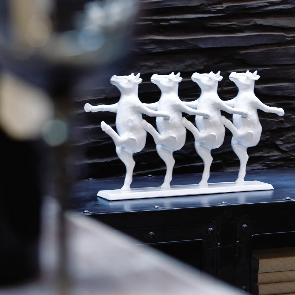 Decofiguur Dancing Cows
