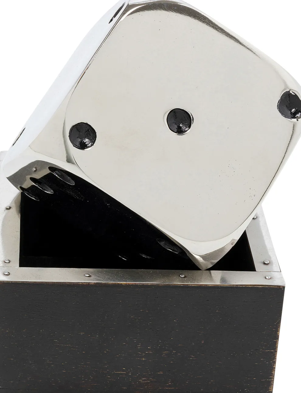 Decofiguur Dice Silver 10x10cm