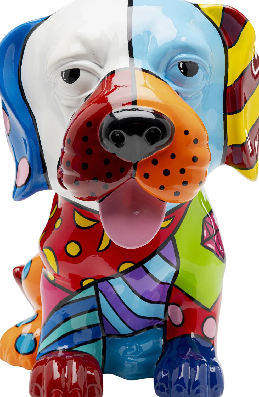 Decofiguur Dog Patchwork 35cm